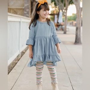 NWT RuffleButts Denim High Low Tunic